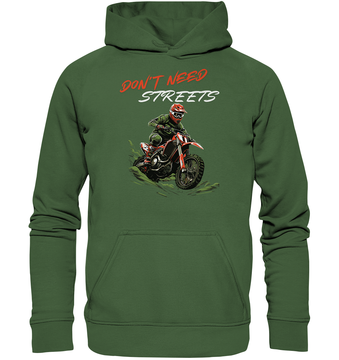 Dont Need Streets - helle Schrift - Basic Unisex Hoodie