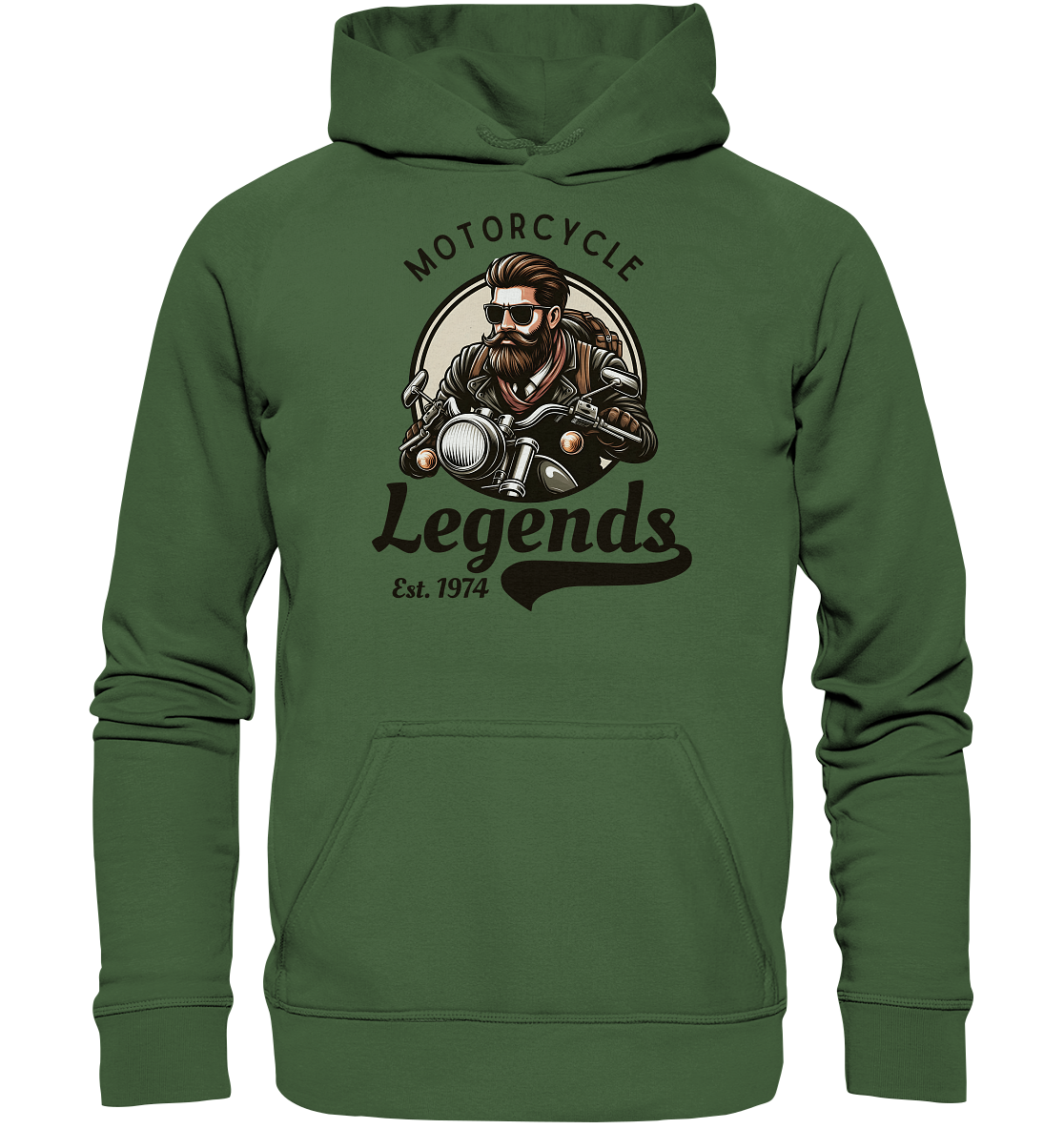 Motorcycle Legends - dunkle Schrift - Basic Unisex Hoodie
