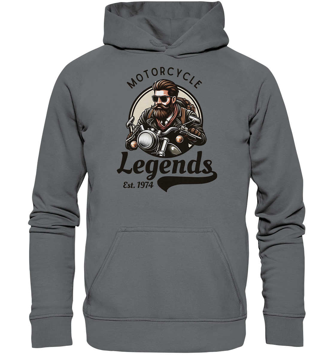 Motorcycle Legends - dunkle Schrift - Basic Unisex Hoodie