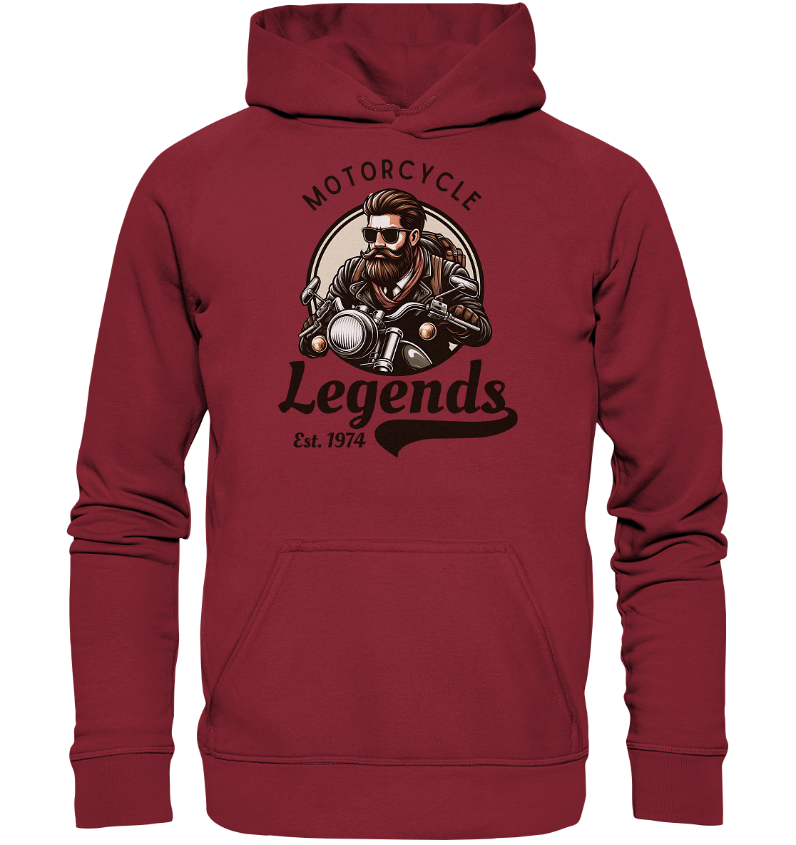 Motorcycle Legends - dunkle Schrift - Basic Unisex Hoodie
