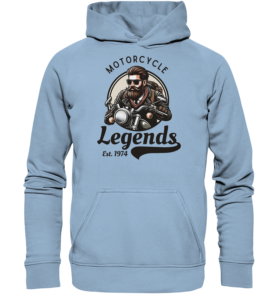 Motorcycle Legends - dunkle Schrift - Basic Unisex Hoodie