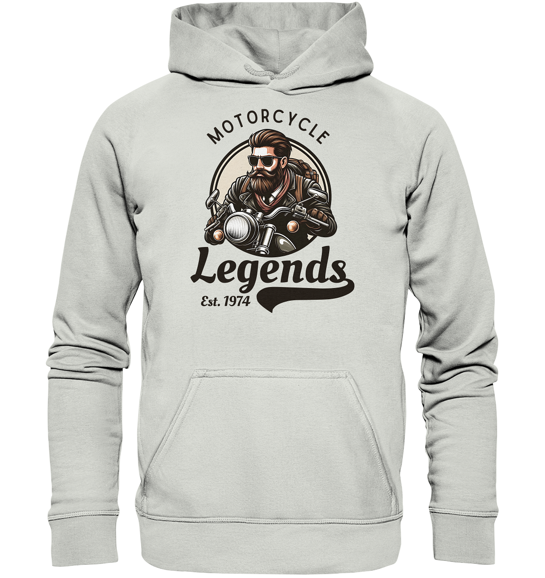 Motorcycle Legends - dunkle Schrift - Basic Unisex Hoodie