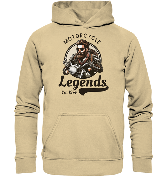 Motorcycle Legends - dunkle Schrift - Basic Unisex Hoodie
