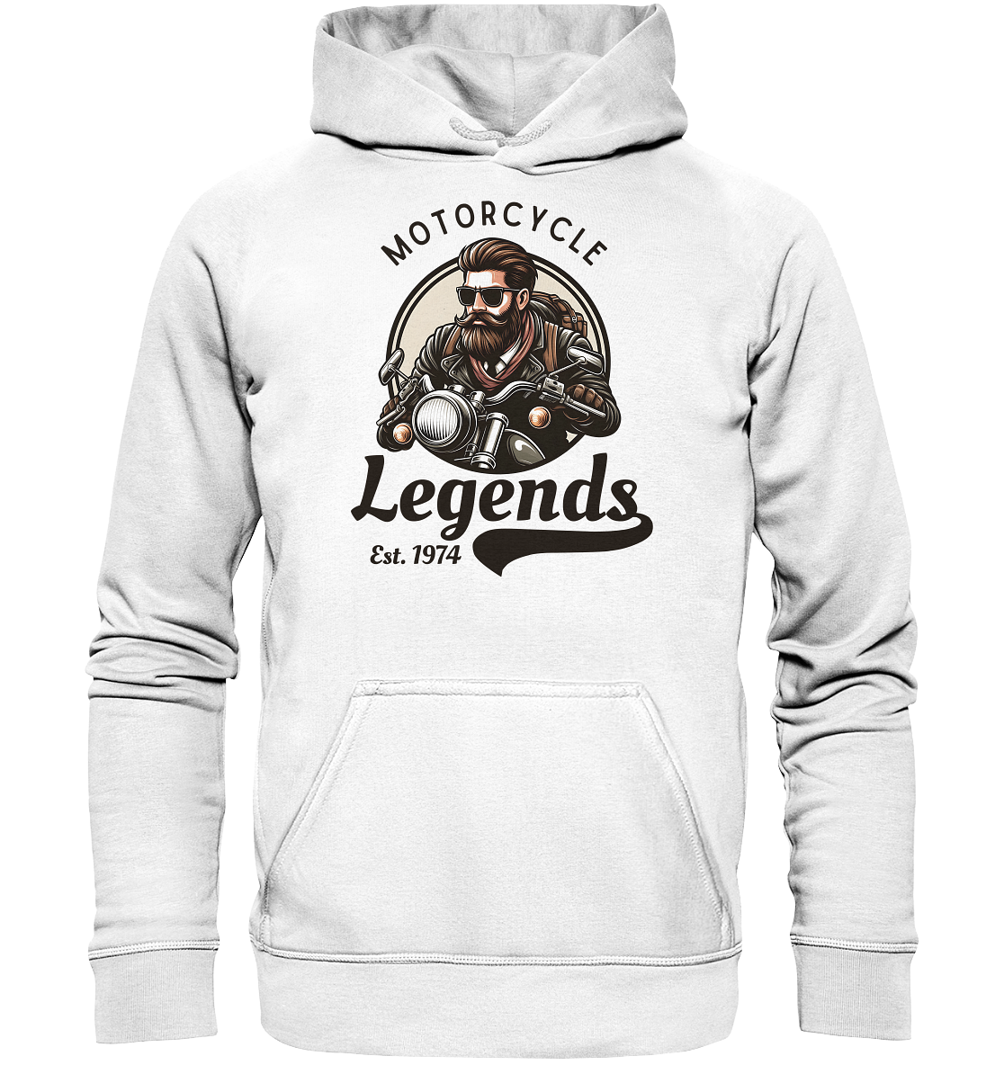 Motorcycle Legends - dunkle Schrift - Basic Unisex Hoodie