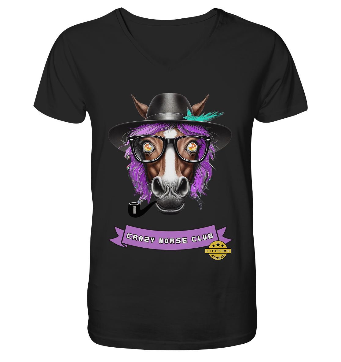 Crazy Horse Club - V-Neck Shirt