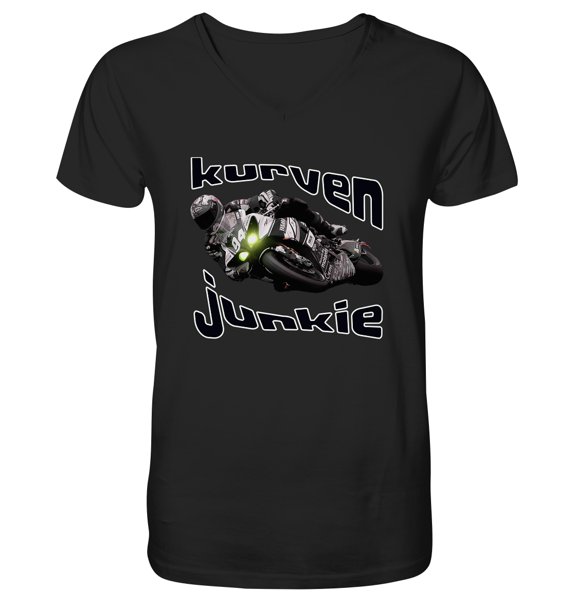 Kurven Junkie - V-Neck Shirt