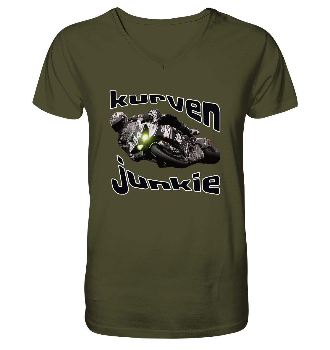 Kurven Junkie - V-Neck Shirt