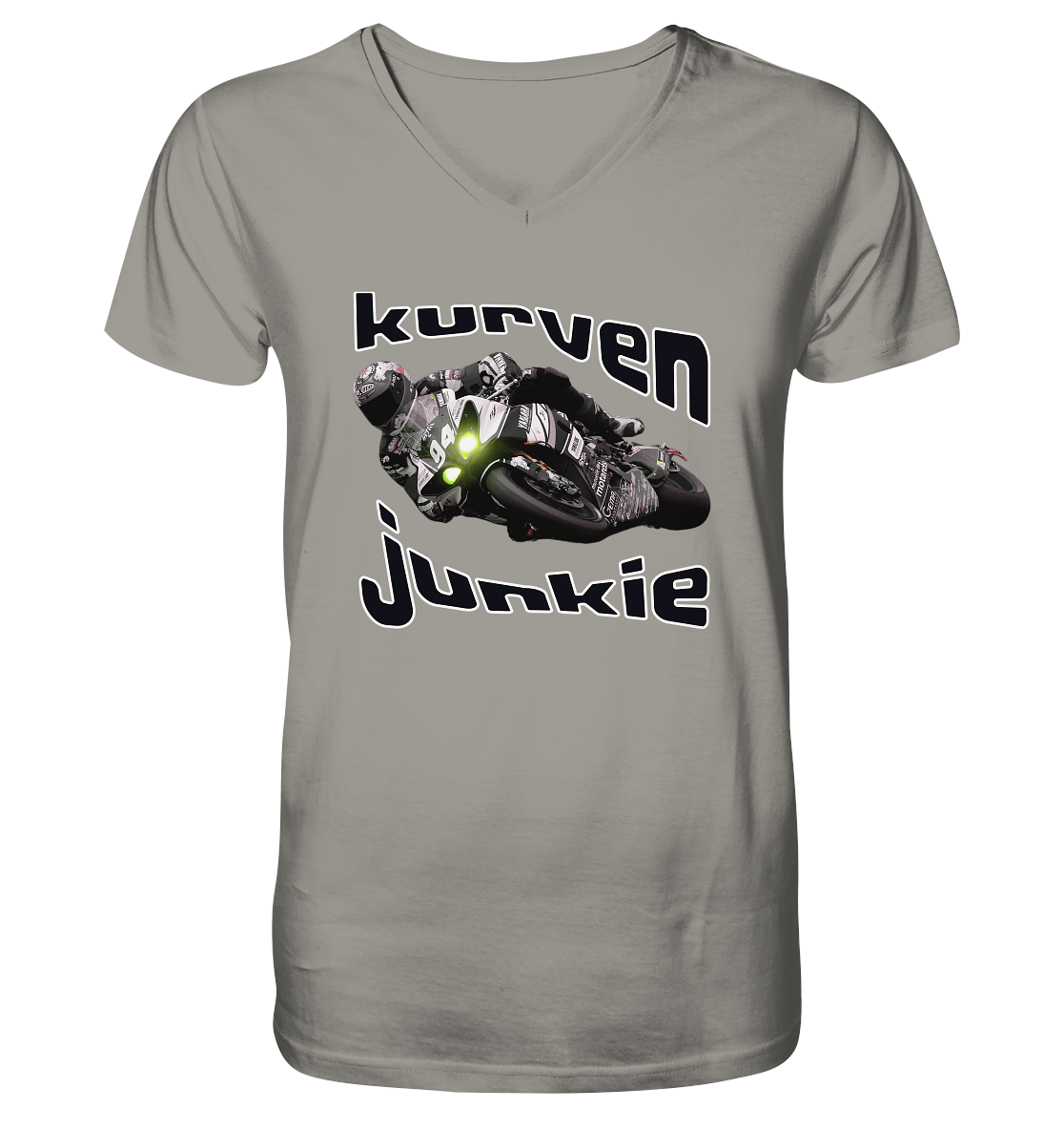 Kurven Junkie - V-Neck Shirt