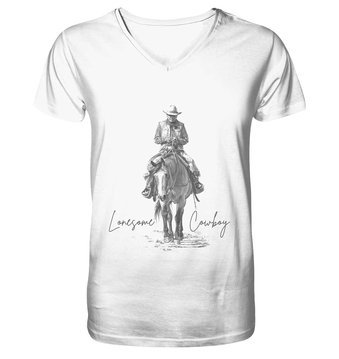 Lonesome Cowboy - V-Neck Shirt