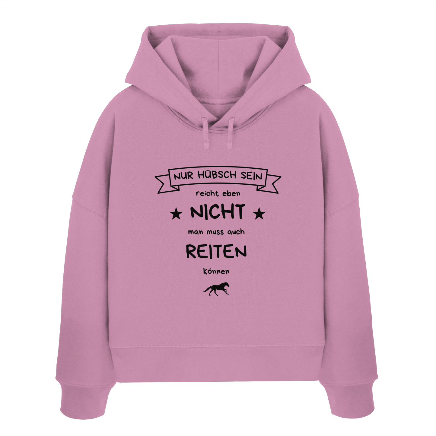 Hübsch sein reicht nicht - Womens Organic Boxcut Hoodie