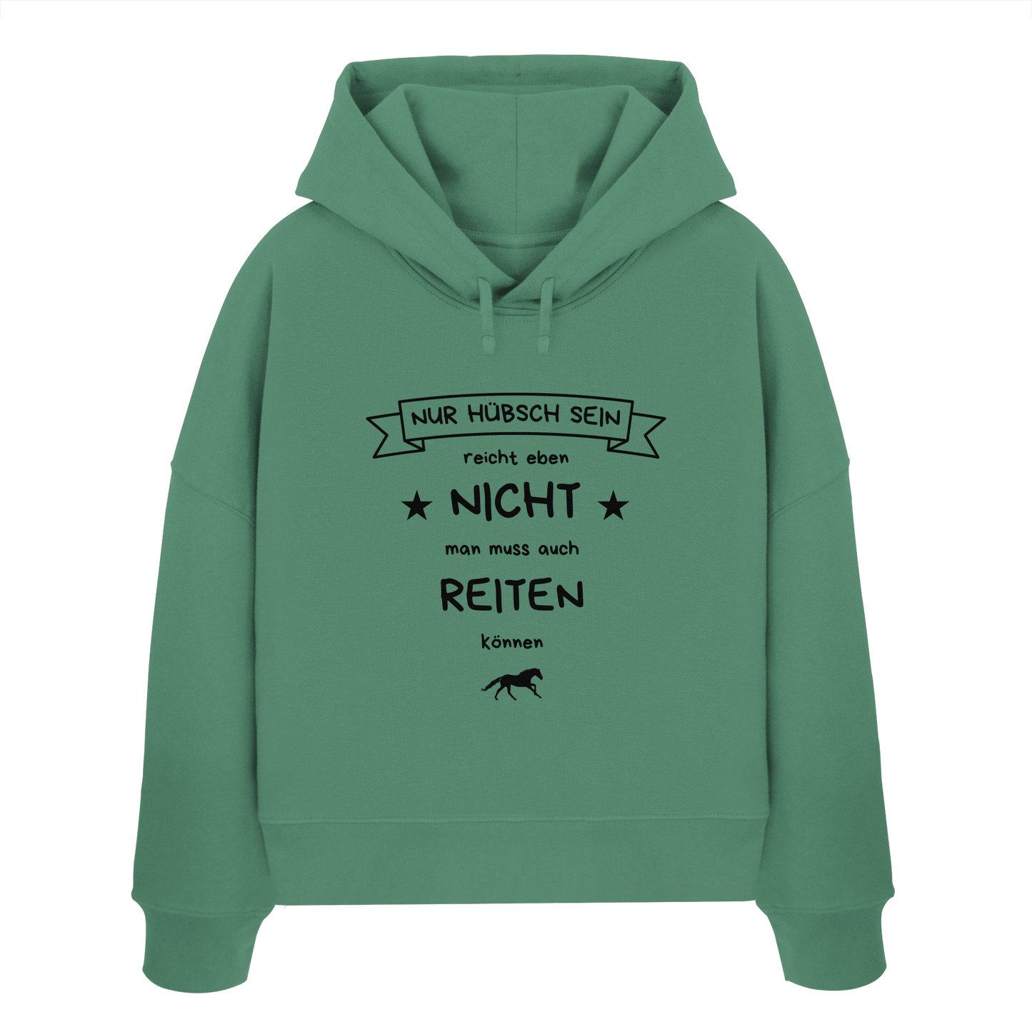Hübsch sein reicht nicht - Womens Organic Boxcut Hoodie