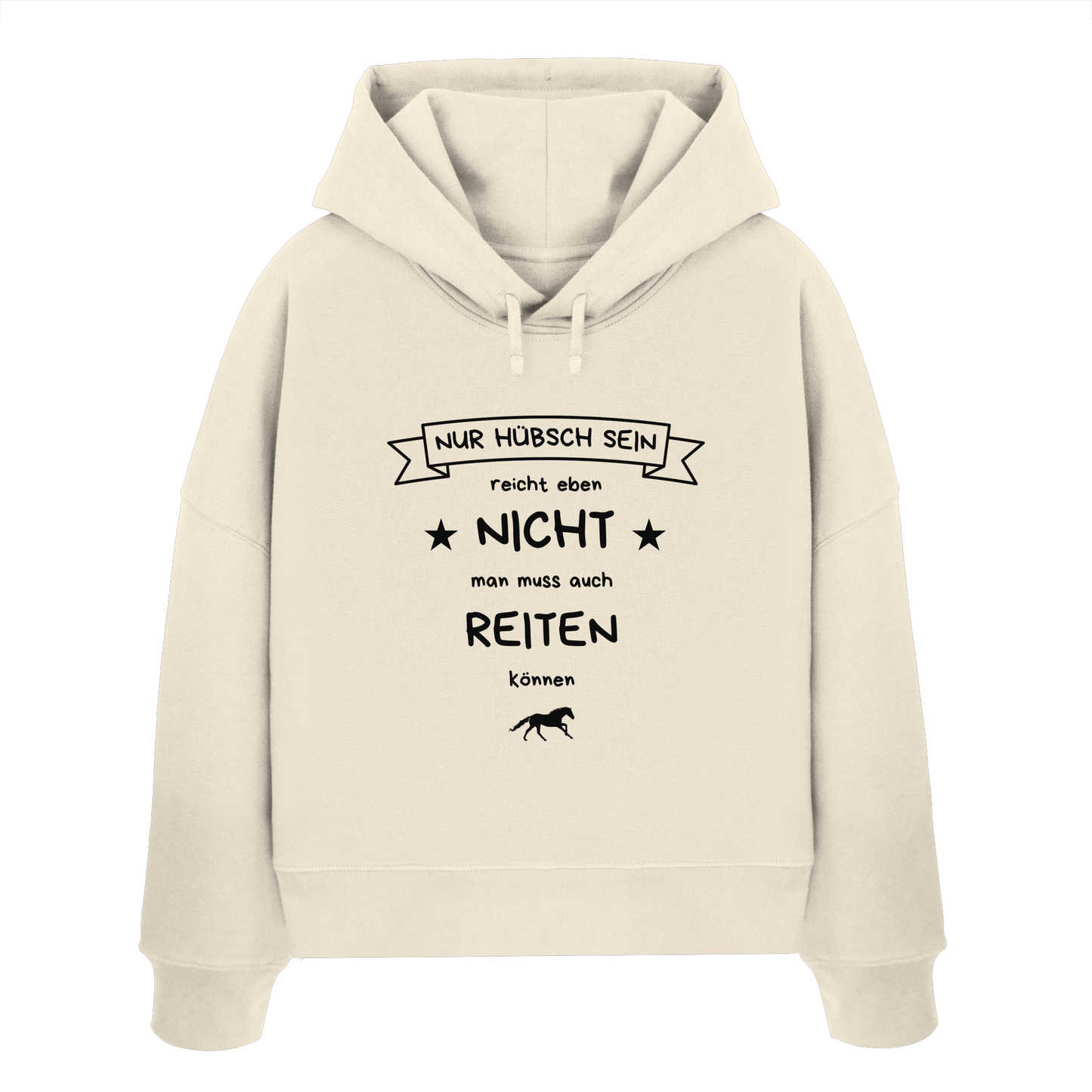 Hübsch sein reicht nicht - Womens Organic Boxcut Hoodie