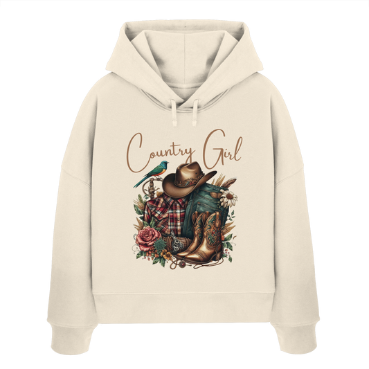 Country Girl - Womens Organic Boxcut Hoodie
